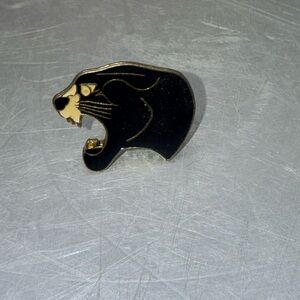 Black and Gold Panther Enamel Pin